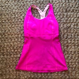 Lulu lemon hot pink workout top
